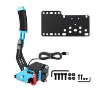 LinCys KANGYEBAIHUODIAN New USB Logitech Brake System Handbrake/Drift Adapter Board Fit For Rally G29/G27/G25 PC Hall Sensor SIM Racing Games T300 T500 (Color : Blue Connect plate)