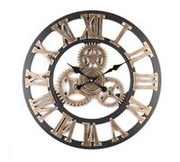 LINCYS Mechanical Wall Clock Moving Gears, Ancient Roman Cyberpunk Style Silent Wall Clock, Suitable for Bars, Living Rooms, Kitchens and Offices (30cm)