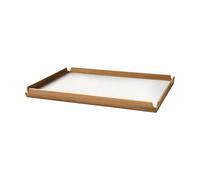 LIND DNA Airy teak tray Square L Nupo pure white