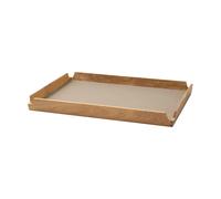 LIND DNA Airy teak tray square M Nupo clay brown