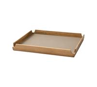 LIND DNA Airy teak tray square S Nupo clay brown