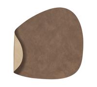 LIND DNA Cloud-Nupo placemat reversible curve L 1 pcs Brown-sand