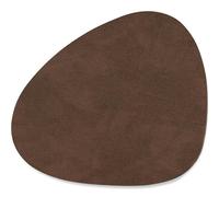 LIND DNA - Curve Glass Coaster Nupo 11x13 cm, Dark Brown - Dark Brown