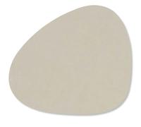 LIND DNA - Curve Glass Coaster Nupo 11x13 cm, Oyster White - Oyster White