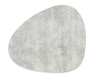 LIND DNA - Curve L Placemat Table Mat, 37x44 cm, White/Gray - Grey
