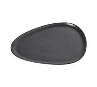 LIND DNA Curve Stoneware plate 26x30 cm black