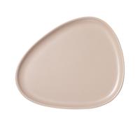 LIND DNA Curve Stoneware plate 26x30 cm Sand