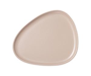 LIND DNA Curve Stoneware plate 26x30 cm Sand