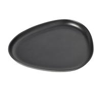 LIND DNA Curve Stoneware serving saucer 30x35 cm black
