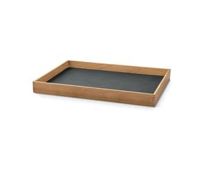 LIND DNA Even teak tray square M Nupo anthracite