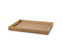 LIND DNA Even teak tray square M Nupo nougat