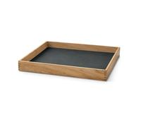 LIND DNA Even teak tray square S Nupo anthracite
