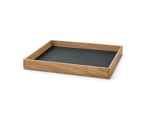 LIND DNA Even teak tray square S Nupo anthracite