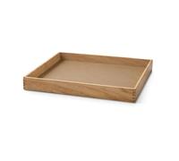 LIND DNA Even teak tray square S Nupo nougat