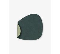 Lind Dna Lind Dna Curve Large Reversible Leather Table Mat 35cm-45cm Olive And Dark Green