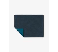 Lind Dna Lind Dna Square Large Reversible Leather Table Mat 35cm x 45cm Midnight Blue And Petrol