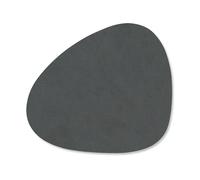 LIND DNA - Curve Glass Coaster Nupo 11x13 cm, Anthracite - Anthracite