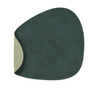 LIND DNA Nupo placemat curve reversible S 1 pcs Dark green-olive green