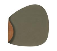 LIND DNA Nupo placemat reversible curve L 1 pc Army green-nature