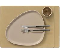 LIND DNA Placemats Nupo - Leather - Khaki - 45 x 35 cm - 2 Pieces