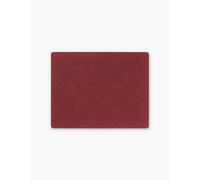 Lind Dna Red Nupo Rectangle Leather Placemat