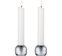 LIND DNA - Silhouette 34 Candlesticks 2-pack, Chrome - Chrome
