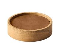 LIND DNA Wood Box coaster set Nature-oak, circle, S, Nupo nature, 9 pieces