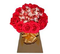 Lind Hamper Bouquet Valentines Chocolate Red Strawberry White Milk Dark Orange Blue Gold Pink Sweets Candy Him Her Black Ferero Rochr Luxury (Medium)