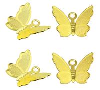 Lind Kitchen 100pcs Mini Butterfly Charms Metal Small Butterfly Charm Pendants Supplies 13x11mm for DIY Craft Jewelry Making Findings Accessories gold