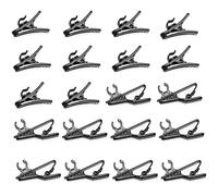Lind Kitchen 10Sets 6mm Collar Lapel Microphone Clip Metal Tie Clips and Mic Plastic Wire Clips for Recording Video