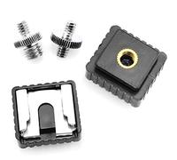 Lind Kitchen 2 Sets Shoe mounting Adapter External Threaded Tripod Screw Adapter, Hot Shoe Seat x 2+Crab Claw Clamp Screws x 2