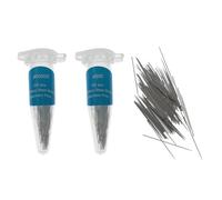 Lind Kitchen 2PCS Stainless Steel Microneedles 0.15x15mm and 0.25x15mm Double Short Needle Insect Specimen Reusable Sample Pin Suitable for Specimen Collection and Preparation