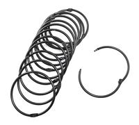 Lind Kitchen 5.1 cm Metal Binder Rings Book Ring Loose Leaf Binder Hinge Buckle Binding Rings Key Rings Bulk Big Large Key Ring Binder Ring Metal Rings for Index Cards Photo Album DIY Black