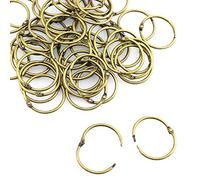 Lind Kitchen 50PCS 1.5" Book Ring Metal Loose Leaf Binder Hinged Buckle Binding Rings Scrapbook Sketchbook Craft Photo Album DIY Bronze 38mm