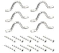 Lind Kitchen Stainless 6PCS Steel Eye Hook Camelback Bow Shaped Small Handle M4 Self Tapping Screw M3.5x35 Fixed Door Handle Ceiling Anchor Hook Hardware