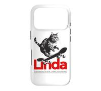 LINDA - Adorable girl name with cute Cat Case for iPhone 17 Pro
