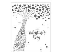 Linda Craft 1pc Merry Christmas Snowflake Happy Holiday Tree Clear Stamps for Card Making Decoration and DIY Scrapbooking (Valentine's Day)