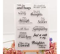 Linda Craft with Love and Hugs Sentiment Clear Stamps for Card Making Decoration and DIY Scrapbooking