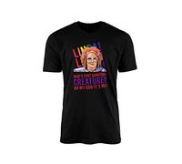 Linda La Hughes Gorgeous Creature T-Shirt - Gimme Gimme Gimme TV Show Quote Print Merch Gift Present 100% Combed Cotton Extreme Comfort High Stitch Density (Black, 2XL)
