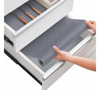 Linda’s Essentials Kitchen Drawer Liners (44.5 x 200 cm) - Non-Slip Shelf Liner & Cupboard Liners, Protects from Spills, Multi-Use Cabinet & Fridge Liner, Must Have Kitchen Accessory (Grey)