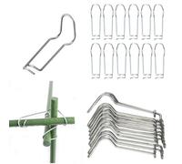 LINDADECOR 50Pcs 20mm Plant Trellis Connecting Buckles, Garden Pile Connecting Stakes Clip, Plant Grid Clip Connector, Plant Climbing Frame Buckles for Bamboo Canes Tomato Cucumber Eggplant Vine