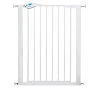 Lindam Easy Fit Plus Extra Tall 91.5 Cm Door Protection Grille With Push Mount Without Drilling - White Max 117 Cm Extension