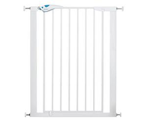 Lindam Easy Fit Plus Extra Tall 91.5 Cm Door Protection Grille With Push Mount Without Drilling - White Max 117 Cm Extension