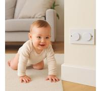 Lindam Safety UK Plug Socket Covers 8 Pack - Childproof Electrical Outlet Protectors for Baby and Toddler Safety - Easy Fit Plug Cover Guards for Home Protection