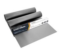 Linda's Essentials Extra Large Oven Liners for Bottom of Oven (2 Pack) - Universal Non-Stick Liner for Fan Assisted Cooking, 63.5 x 43 cm Kitchen Protector Sheets, Save Time & Clean Easily (Silver)