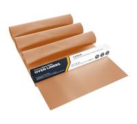 Linda's Essentials Extra Large Oven Liners for Bottom of Oven (3 Pack) - Universal Non-Stick Liner for Fan Assisted Cooking, 58.4 x 41.3 cm Kitchen Protector Sheets, Save Time & Clean Easily (Copper)