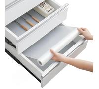 Linda's Essentials Kitchen Drawer Liners (44.5 x 200 cm) - Non-Slip Cupboard & Fridge Mats, Protects from Spills, Multi-Use Shelf & Cabinet Liner, Great Kitchen Accessory (Clear)