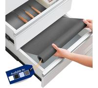 Linda's Essentials Kitchen Drawer Liners (60 x 500 cm) - Non-Slip Cupboard & Fridge Mats, Protects from Spills, Multi-Use Shelf & Cabinet Liner, Great Kitchen Accessory (Grey)