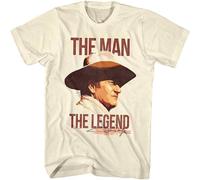 Lindas John Wayne Shirt The Man T Shirt, Black, 56 Black XL