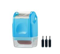 Lindastas Confidential Roller Stamp, Address Blocker Stamp with 3-Pack Refills, Data Defender for Identity Theft and Privacy Safety, Blue Stamp + 3 Refills